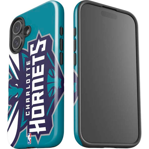 NBA Charlotte Hornets Large Logo iPhone 16 Plus Impact Case